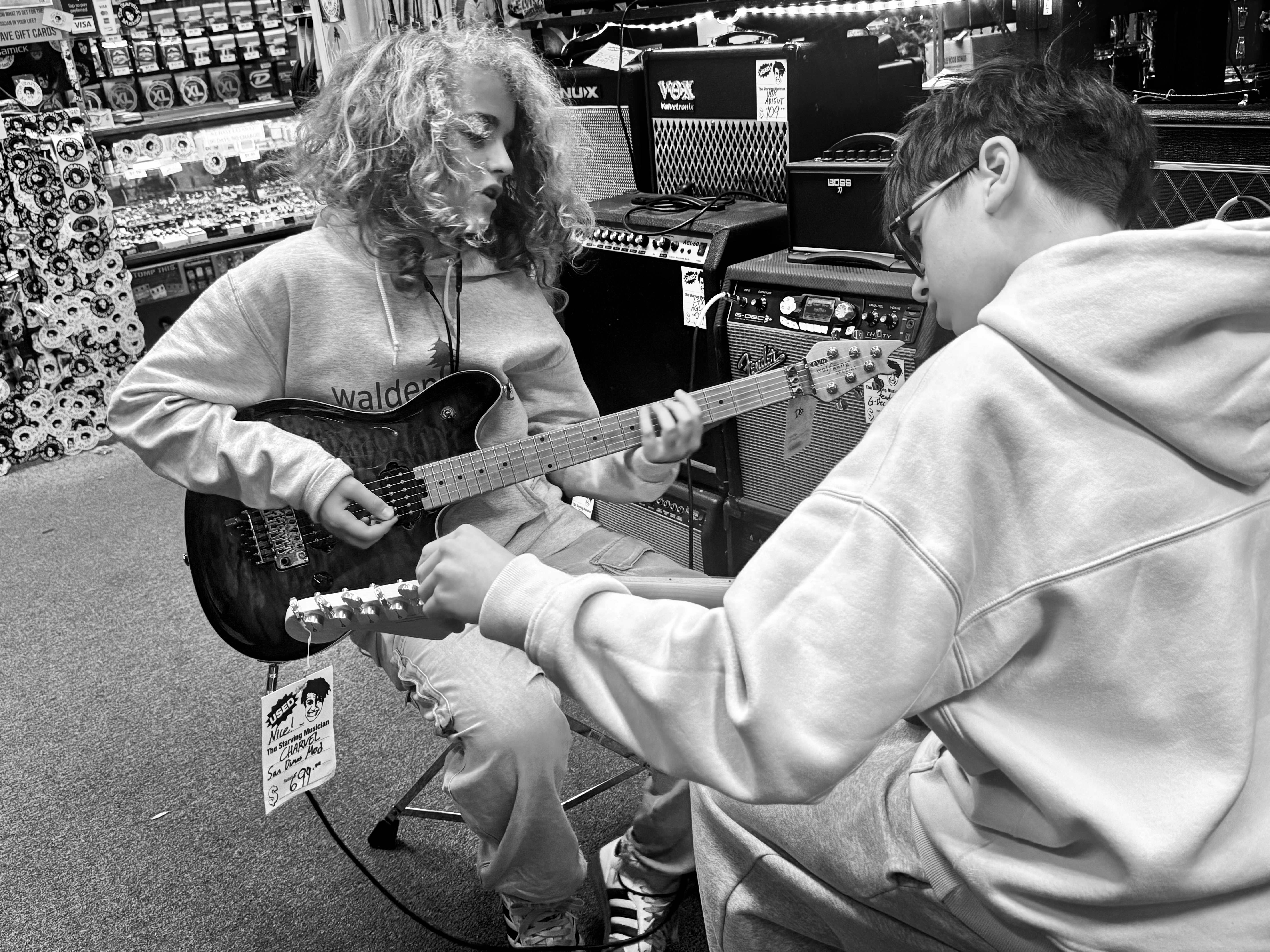 One Sojourn punk duo performing live concert